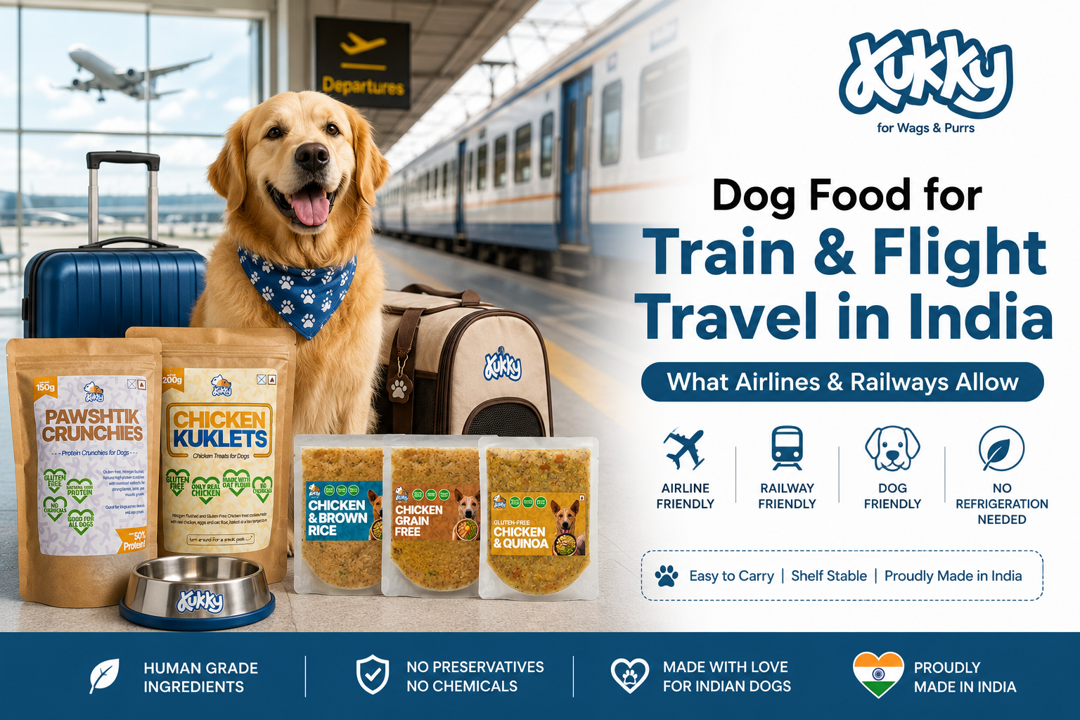 Dog Food for Train & Flight Travel in India